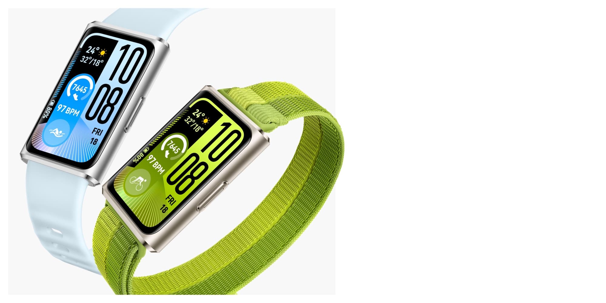 Två HUAWEI Band 11 Pro bredvid varandra