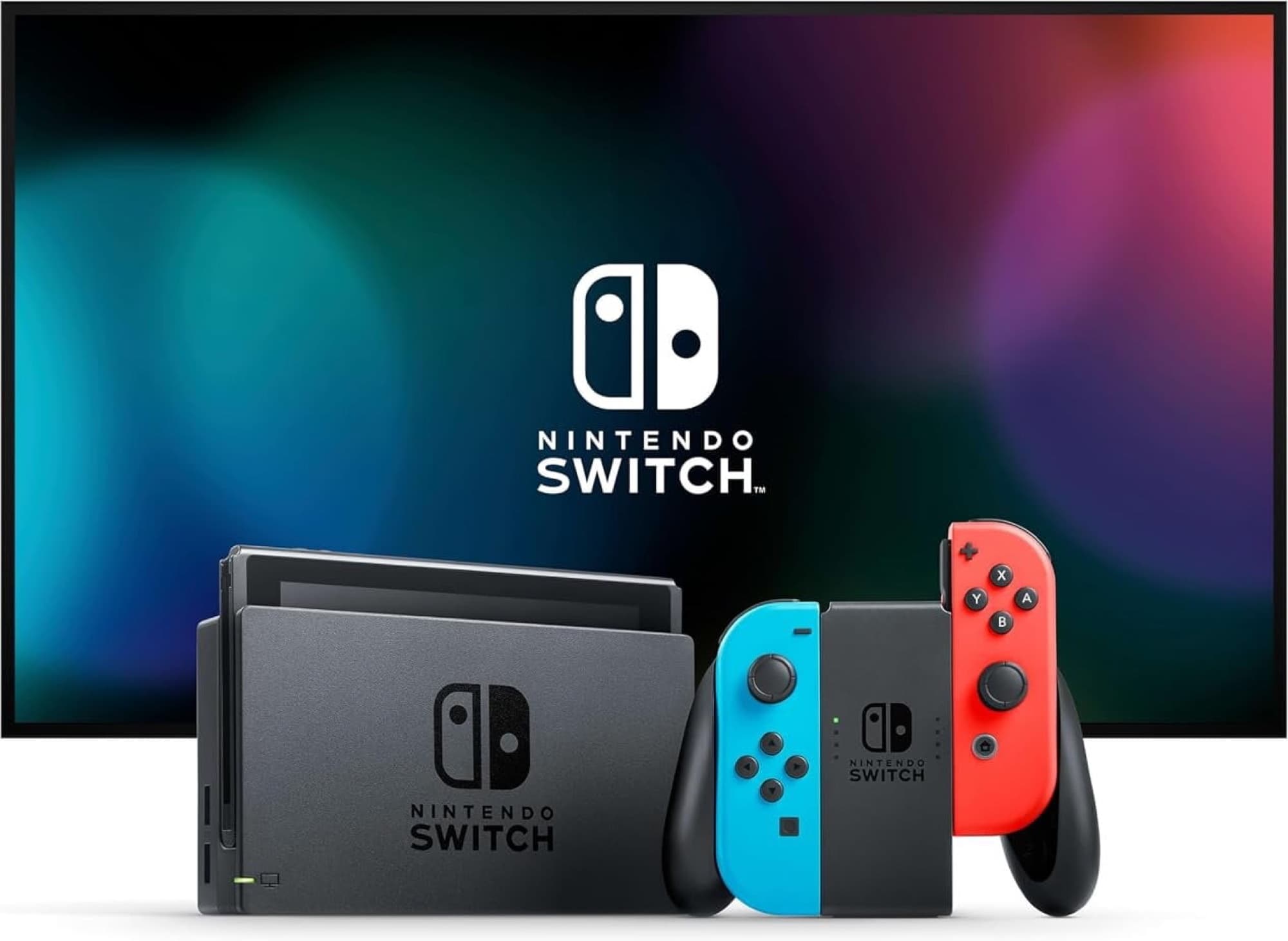 Nintendo Switch i dockan vid tv:n