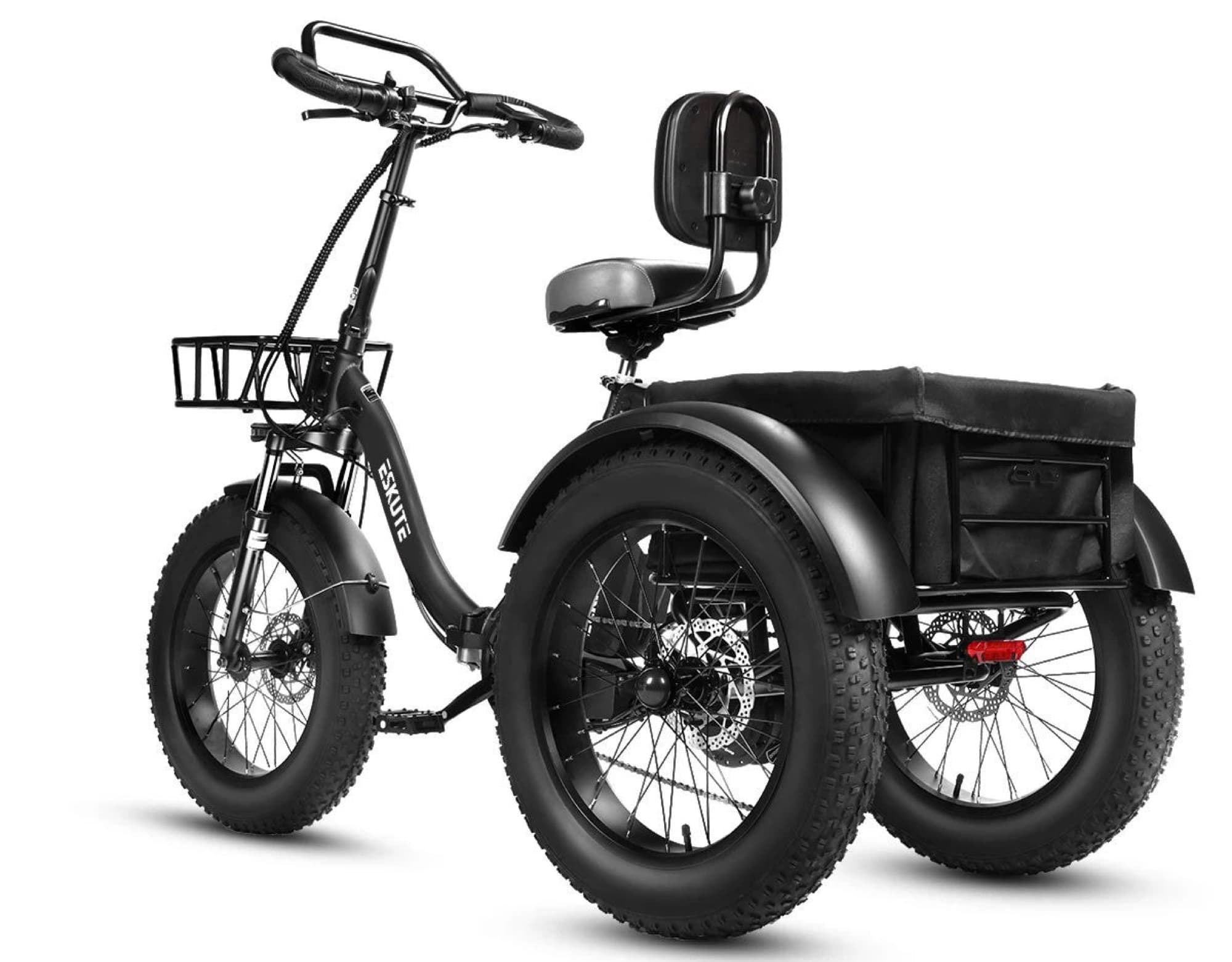 Eskute T302 Pro bakifrån med bakkorg
