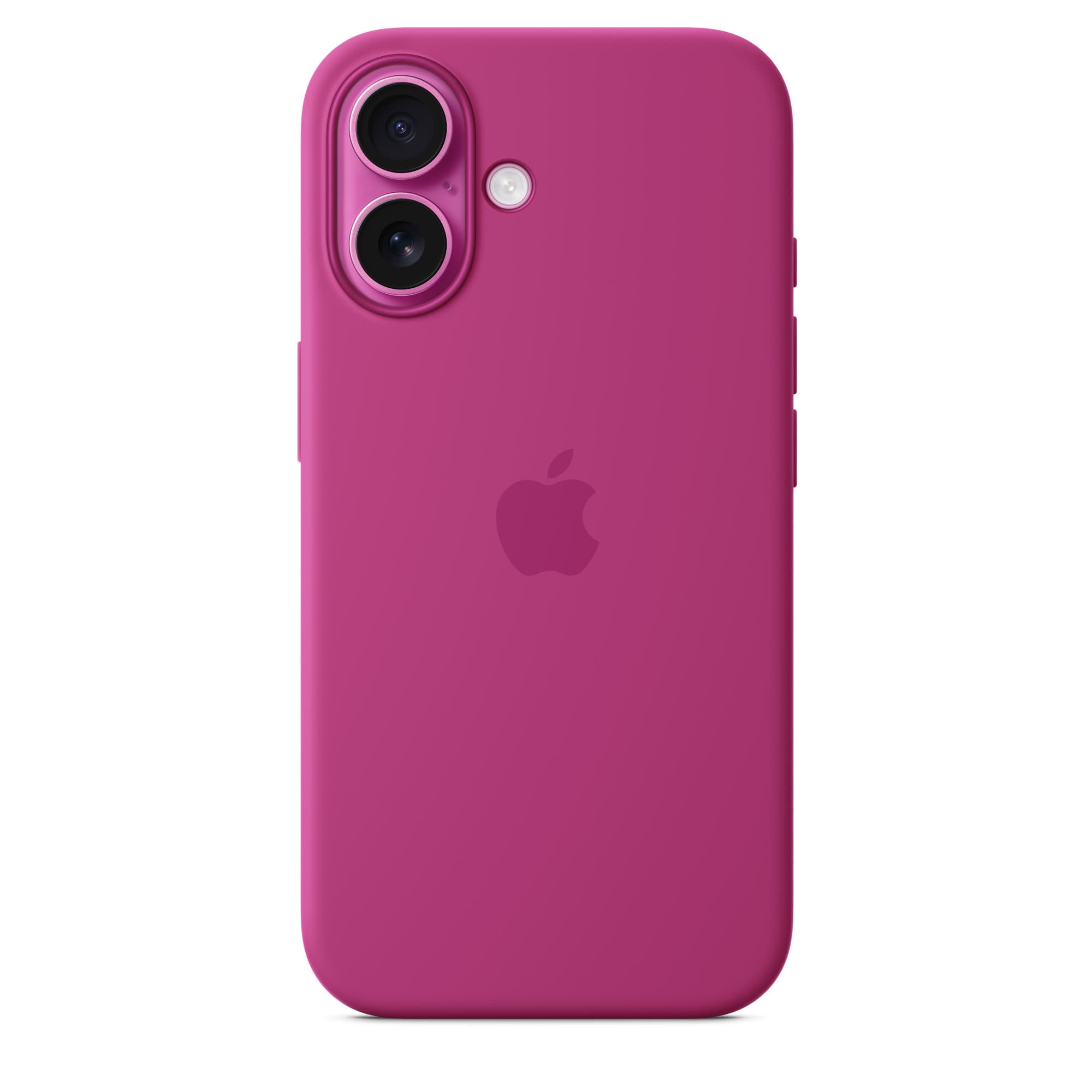 Silikonskal med MagSafe till iPhone 16 i lila fuchsia