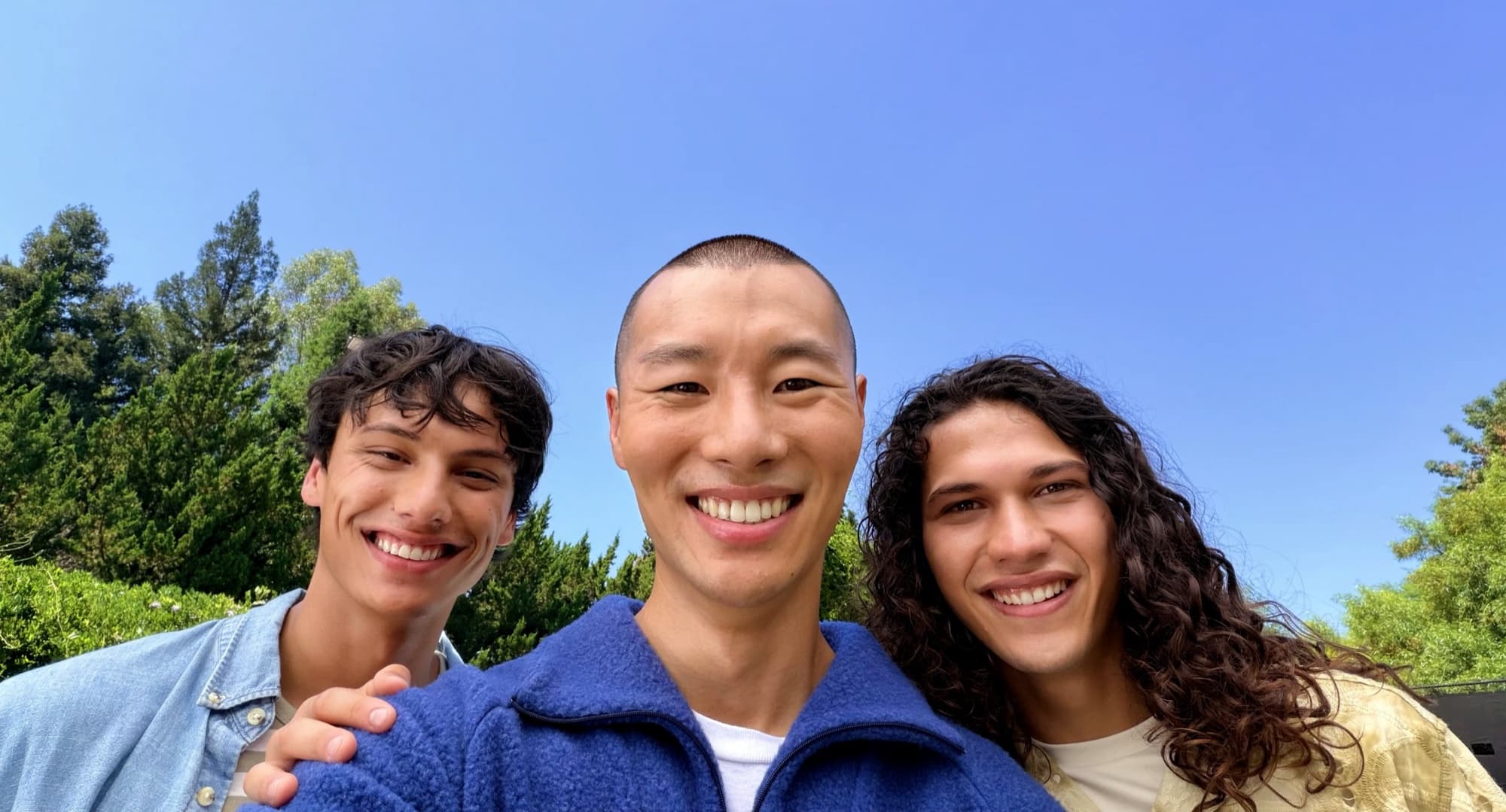 Group selfie with the Center Stage camera