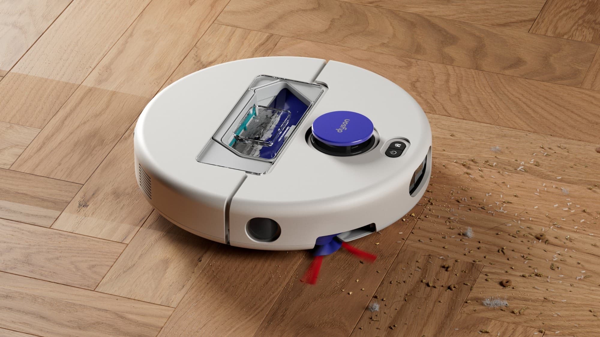 The robot on a parquet floor